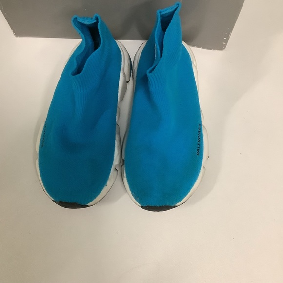 Balenciaga turquoise Azur toddler sock sneakers size 25-26 - Picture 6 of 8